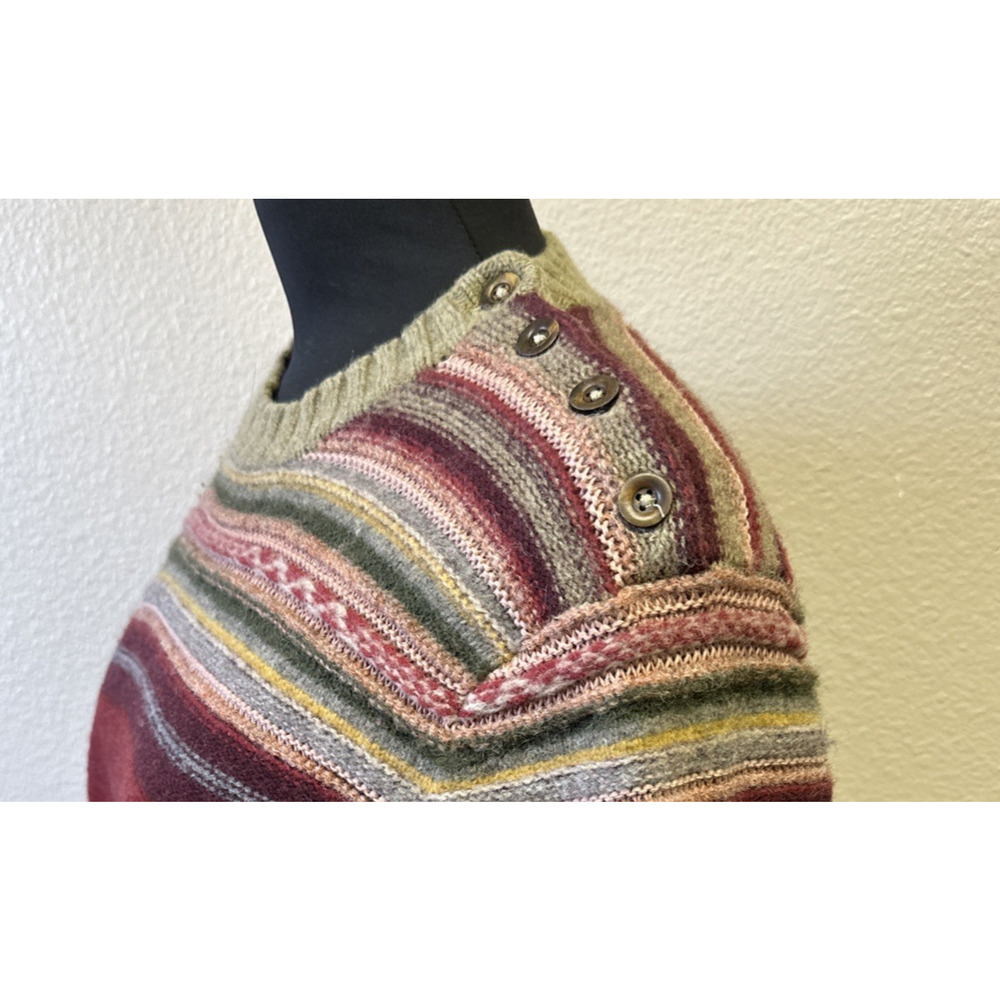 VTG Polo Ralph Lauren M Sweater Alpaca Wool Serape Aztec Southwestern Knit EUC - Picture 5 of 9